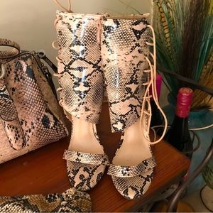 Snake Skin-faux heels